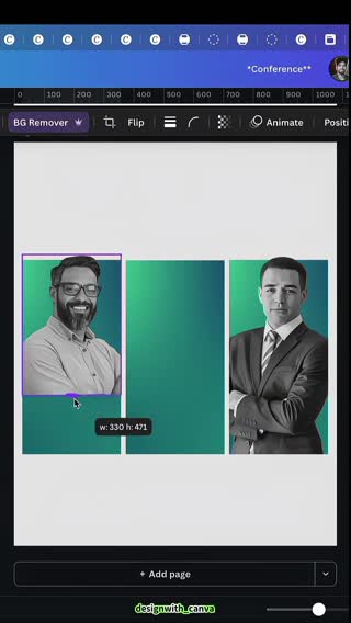 Conference Ad Poster Design in Canva