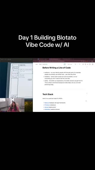 Crazy blast from the past day 1 of building blotato! It’s come a looooong way and it’s so cool to look back on the really crappy v1 😂 #ai #artificialintelligence #vibecoding #blotato #coding #sabrinaramonov 