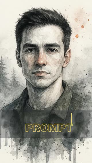 ChatGPT Photo Prompt Tutorial: Create a Watercolor-and-Ink Portrait