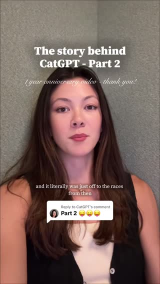 Replying to @CatGPT Thank you for the most thrilling year of life yet. Can’t wait to build what’s next with you. -Cat