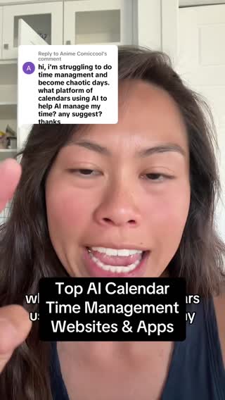 AI calendar & time management apps! Full disclosure I don’t use any of these because I luckily don’t have any meetings 😅 #ai #calendar #timemanagement #productivity #productivitytips #aitools #sabrinaramonov 
