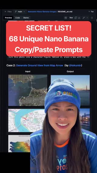 Check out Blotato to make AI avatar videos like this with easy templates. I'm on vacation & social media detox this week 🌴🎲 here's my AI avatar, which always wears a hat 🤠 Most people don't know about this secret list of nano banana prompts that will make your images 10x better But first if you haven't tried the banana it's ridiculous the variety of image styles it can make and this prompt library shows you exactly how to create 68 unique styles like Minecraft Infographics Movie Storyboards Merchandise Design and these optimized prompts are all available 100% free #ai #aiart #aiimages #nanobanana #sabrinaramonov