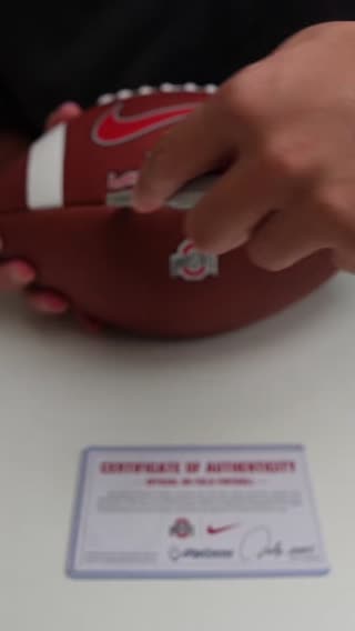 Some ASMR with this Ohio State Buckeye Football Gameball. 