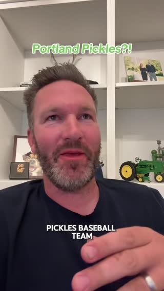 Dude has a pretty clean swing. And who doesn’t want a Pickles hat? Of all the teams for this to happen to, it was MY Portland Pickles team… lifetime fan. #pickletickle 