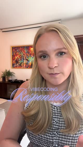 Vibecoding should use AI as a tool, but not trust it blindly - here’s 4 ways I make sure I’m building responsibly 💁🏼‍♀️ #vibecoding #nocode #learnwithme #aiapps 