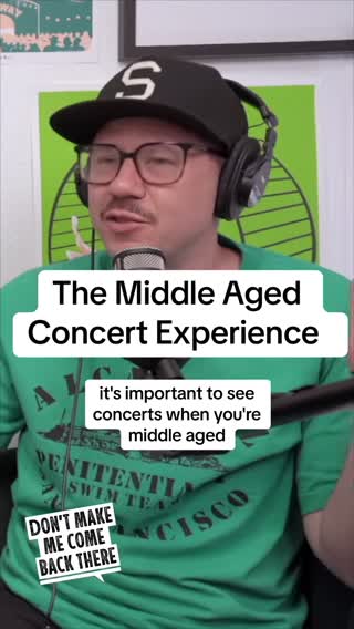 It’s concert season so here’s a reminder of what us middle aged 40 year olds (ish) want from our live music experience #comedian #concerts #parents #millennial 