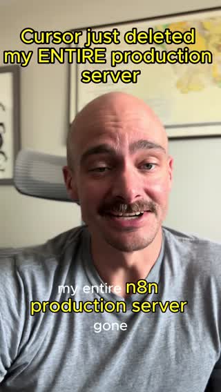 Cursor (me) deletes prod 💀 #ai #techtok #vibecoding #cursor #tech 