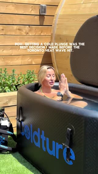 Best decision ever during this heat wave!! #cold #heatwave #coldplunge #coldture 