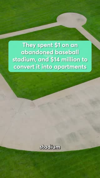 Core Redevelopment, a Midwest developer group, renovated the former baseball stadium in Indianapolis, Indiana into a 138-unit luxury apartment building. The city of Indianapolis gave them the school for $1 and it cost about $14 million to renovate. Unlocked from CNBC Make It takes an inside look at how much people spend on housing, what they get for their money and what they’ve had to sacrifice to turn their real estate dreams into reality. New episodes premiering Sundays at 4P ET on CNBC. See what the renovation process was like at the link in bio.