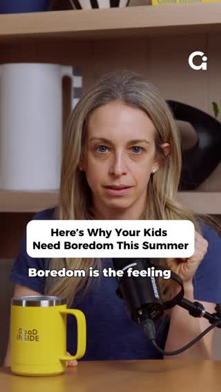 Boredom isn’t a problem to solve - it’s a gateway to something better. It’s what comes before creativity, independence, and flexibility. So this summer, I’m all in on what I call: Boredom Blocks. No packed schedule. No playing camp director. Just space for my kids to be bored. There was a moment last summer, where my three kids ended up doing an art project together. My two sons, who never do art, even joined in. Why? Because there was nothing better to do. Because they were bored. Let’s stop rushing to fill the blank spaces. Boredom might just be where the magic starts. And if you want to hear more on this, tune into the latest episode of the Good Inside podcast. Available now on all streaming platforms (and to watch on YouTube!)