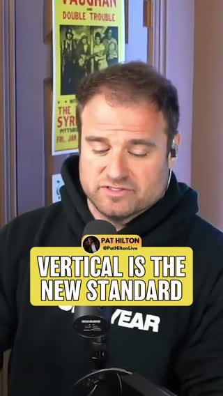 Vertical video is the standard now. Every platform's built for it. Either create it or outsource it, just make sure you're showing up. Visibility drives opportunity. #ContentMarketing #VerticalVideo #Reels #ShortFormContent #VideoMarketing #SocialMediaStrategy #SocialMarketing #SocialMarketingTips #PatHiltonLive