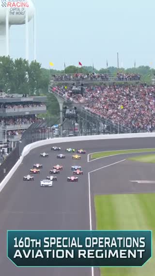 A pace lap for America with the 160th Special Operations Aviation Regiment. #Indy500 #indycar #indianapolis