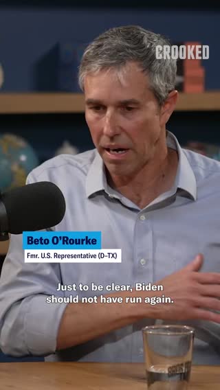 “Just to be clear, Biden should not have run again. And to be even more clear, he failed this country in the most important job that he had.” —Beto O'Rourke #CrookedMedia #PodSaveAmerica #Democrats
