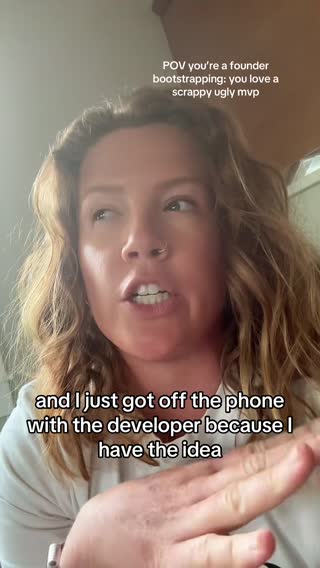 Give me the scrappiest ugliest mvp product to test #bootstrapping #techfounder #femalefounder #producttesting #buildinpublicspace 