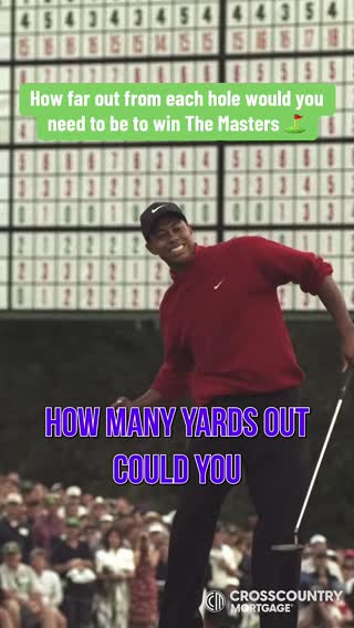 How far out from each hole would you need to be to win The Masters ⛳️ @foreplay 