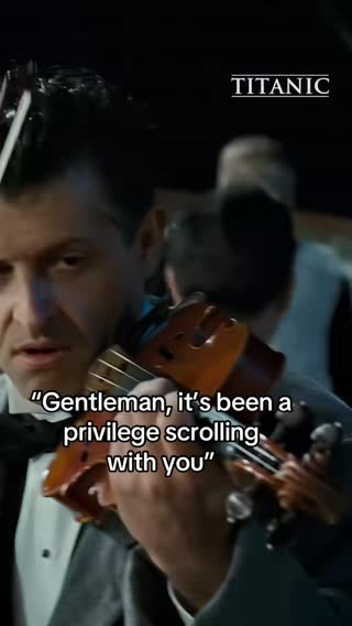 We are dressed in our best and are prepared to go down as gentlemen. #Titanic #AvailableonDigital on #AppleTV 