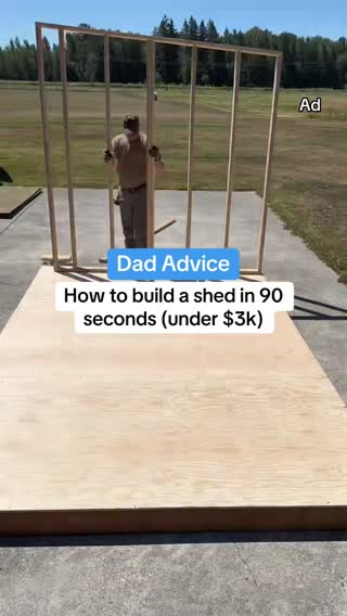 How to build a simple shed in 90 seconds. #WAYWO My goal here is to s...