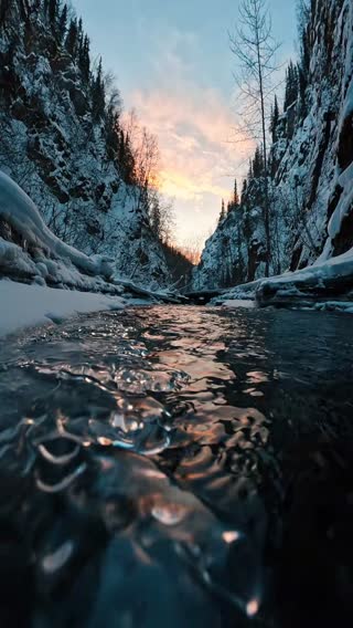 Imagine standing ankle deep with warm boots in this river at sunset… ...