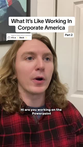 Replying to @Taylor Divin Another day another Powerpoint in Corporate America #Working #Finance #Consulting 