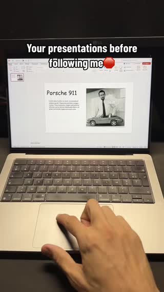 Presentations are made to impress 😎. #presentatio #porsche #powerpoint 