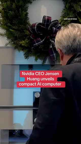 Nvidia CEO Jensen Huang unveiled the new Jetson Orin Nano Super that can be used to run artificial applications locally. #AI #Nvidia #artificialintelligence #tech #techtok #generativeAI #jensenhuang #news #businessnews #Fortune #technology #robot #robotics 