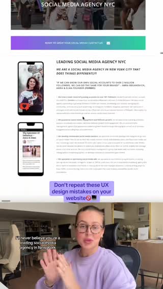 These fundamental UX design mistakes on your website might cost you missed business opportunities 🤷🏽‍♀️ For 2025 I wish business owners will understand the power of a great website 😄🙏🏼   #redesign #webdesigner #webdesign #websitedesign #businesswebsite #website #socialmediaagency #socialmediamanager #designer #uxdesigner #uxdesign #visualidentitybranding 