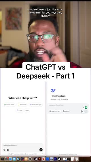 ChatGPT vs Deepseek - Part 1  #chatgpt #deepseek #ai Response Evaluation (Basic Context Handling) Goal: Test comprehension, clarity, and ability to follow a single-threaded context. 	1.	Prompt 1 (Basic): “What is photosynthesis? Explain in simple terms.” 	2.	Prompt 2 (Building Context): “How does photosynthesis contribute to the oxygen cycle?” 	3.	Prompt 3 (Integration): “Explain how the oxygen cycle impacts human life and ecosystems.” 	4.	Prompt 4 (Synthesis): “Summarize the relationship between photosynthesis, the oxygen cycle, and human life in two sentences.”