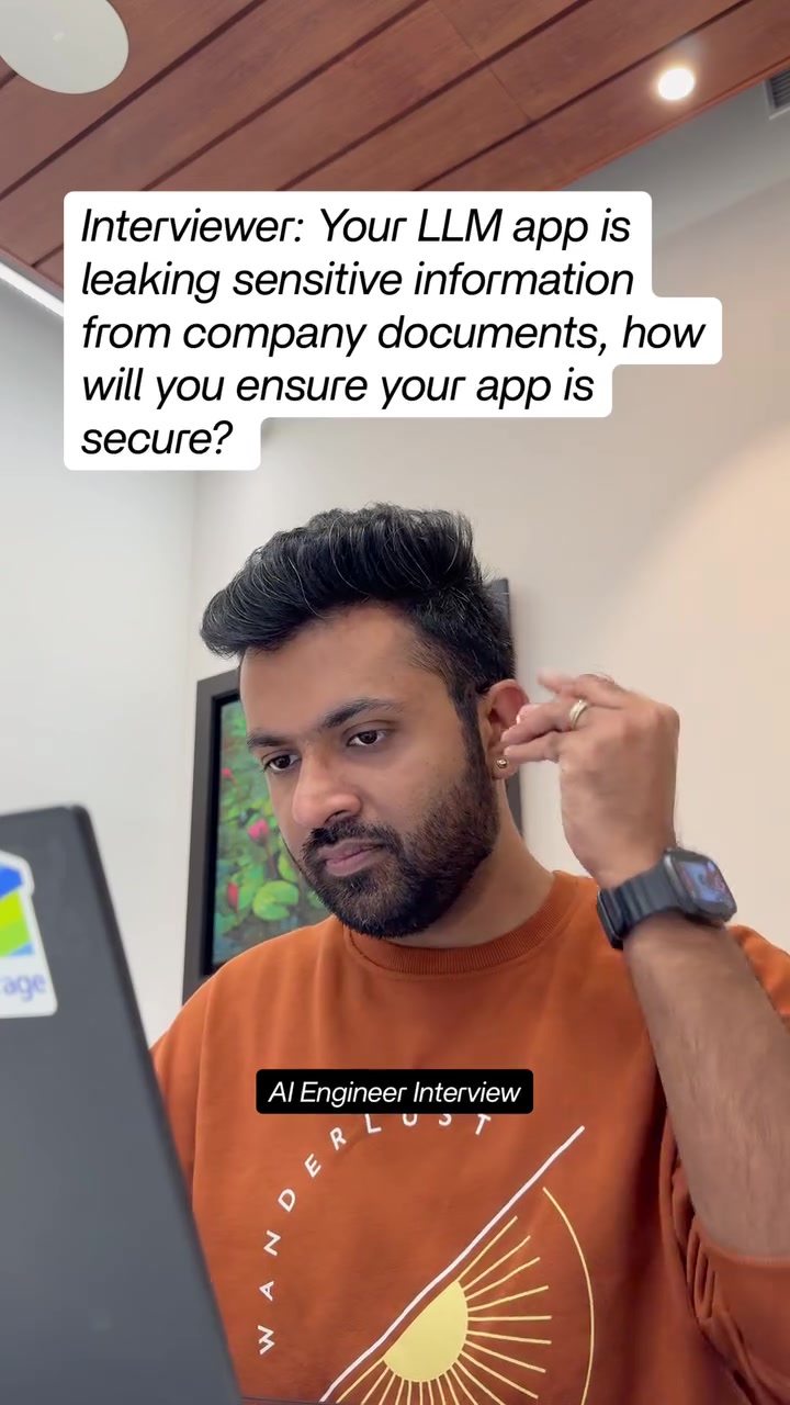 Everyone thinks LLM leaks are “model problems.” Actually: they’re architecture problems.

Here’s the framework I use in production
Access, Context, Output.

⚡ The Over-Entitled Retriever
Insight: Most leaks happen before generation  because your retriever sees too much

• Enforce row-level ACLs → filter before embedding search
• Partition vector indexes by tenant → zero cross-org bleed
• Sign queries with user identity → audit every retrieval

Result: 100% tenant isolation. Zero accidental cross-access

—

⚡ The Prompt Injection Trap
Insight: A single malicious sentence can override your system prompt.

“Ignore previous instructions…” → goodbye guardrails.

• Strip tool instructions from retrieved text → no tool hijacking
• Freeze system prompts server-side → never client-controlled
• Run injection classifier → block risky queries pre-generation

Payoff: 80% of jailbreak attempts stopped before inference.

—

⚡ The Memory Time Bomb
Insight: Long-term memory becomes long-term liability.

• Encrypt embeddings at rest → reduce blast radius
• Set TTL on conversation memory → auto-expire after 24h
• Disable training retention → no vendor data reuse

Outcome: Sensitive data lifespan drops from months to hours. 

—

⚡ The Output Spill
Insight: The model can echo secrets it shouldn’t.

Especially in summarization and Q&A.

• Add regex + NER redaction → mask PII before response
• Apply policy LLM pass → secondary compliance filter
• Log every response with hash → traceability under 200ms

Result: 90% fewer policy violations.

—

Secure LLM ≠ better prompts.
It’s layered defense.

Access → Context → Output.

🔖 Save this before your next security review
💬 Comment “SECURE” if you also building safe LLM Appa
➕ Follow for production-grade AI system design breakdowns