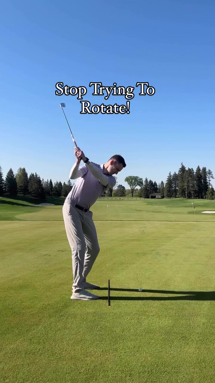 STOP Forcing Rotation 🚫

If you’re a golfer with an outside-in swing path, the last thing you need is more rotation from the top.

Every day I see players try to “turn harder” in transition…
All it does is shove the hands out, steepen the shaft, and make the over-the-top move even worse.

This gets especially bad when you’re rotating more than you’re side-bending.

⸻

What To Do Instead ✅
• Keep your chest closed slightly longer
• Shift pressure into your lead side earlier
• Let the hands work down toward the ball, not out

This helps shallow the delivery and promotes a more inside-out path.

⸻

Important:
If you already shallow the club well and your face is in a good spot — then yes… turn and burn 🔥
It’s all about matchups.

⸻

Start slow. Speed comes after efficiency.
If your path still won’t change, it might be time for an external cue to force your club path more inside out!

Follow @kraftygolf for smarter swing fixes 🏌️‍♂️

.
.
.
.

#golf #go #golfdrills