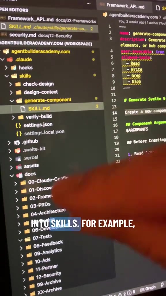 Where Skills Live in Your Project Skills are not random files They live in a dedicated execution layer claude skills uiaudit SKILLmd references deployhelper SKILLmd scripts That folder is your logic layer Not docs Not src Why claudeskills oKeeps execution separate from knowledge oMakes permissions explicit oPrevents workflow logic from leaking into docs oKeeps orchestration modular Each skill is selfcontained oSKILLmd behavior definition oOptional scripts executable helpers oOptional references supporting context Mental Model odocs Source of Truth osrc Application Code oclaudeskills Execution Automation If it acts it belongs in claudeskills That separation is what makes orchestration clean Happy Vibe Coding Michael vibecoding claudecode aiagents aiengineering aicoding