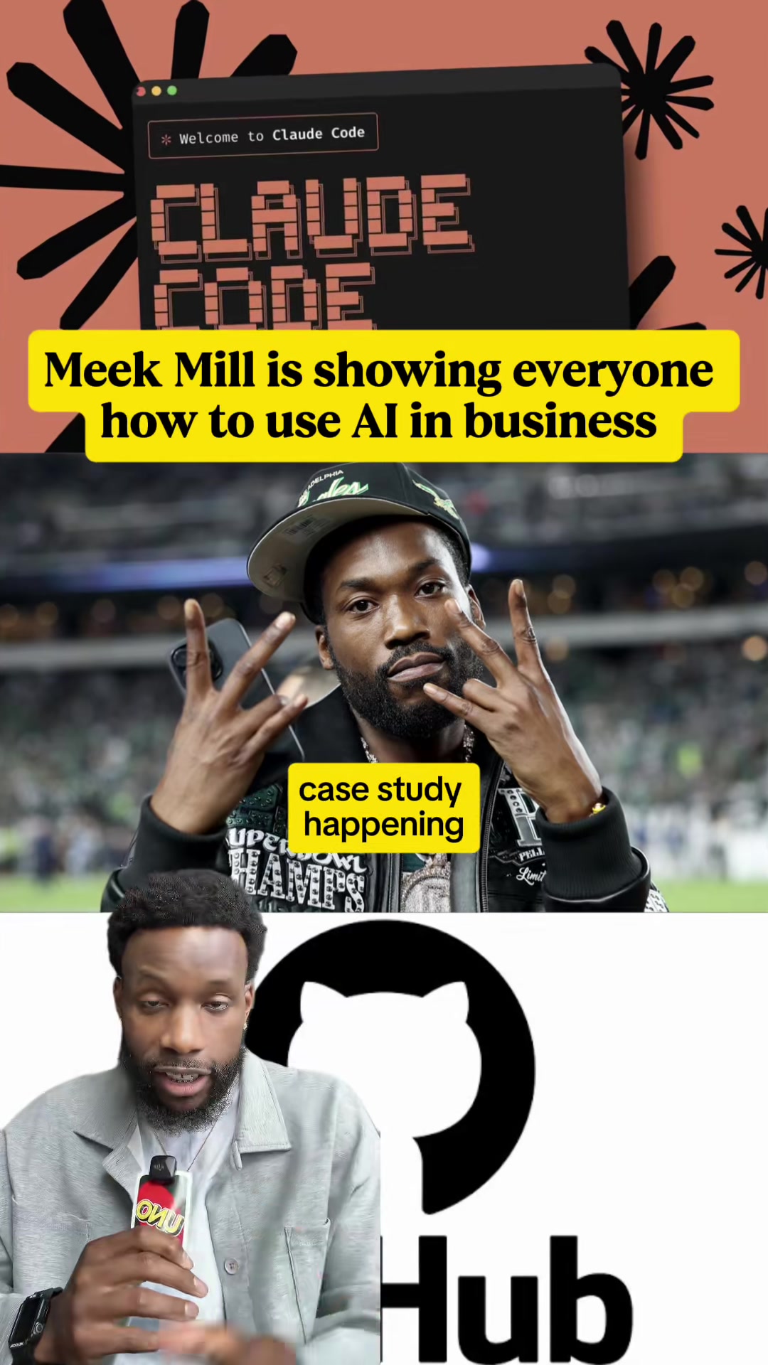 Meek Mill is showing us how to scale with AI My boy has unlocked his Claude coding badge and is going crazy Comment MEEK to get the brand blueprint