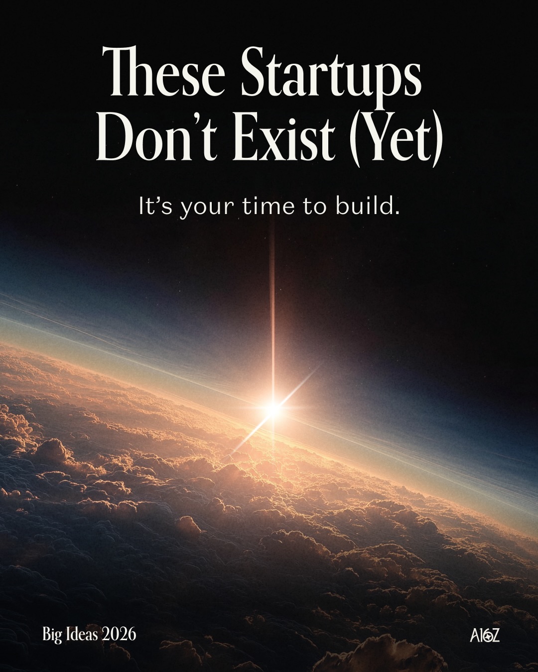 We asked the partners at a16z what the biggest problems builders will tackle in 2026.

Our job as investors is to live inside the details of every corner of tech, so we can see where things are actually heading. Every December, we ask our investing teams to name one big idea they believe builders will take on in the year ahead.

Here are some of them. You can find the full list in our bio.