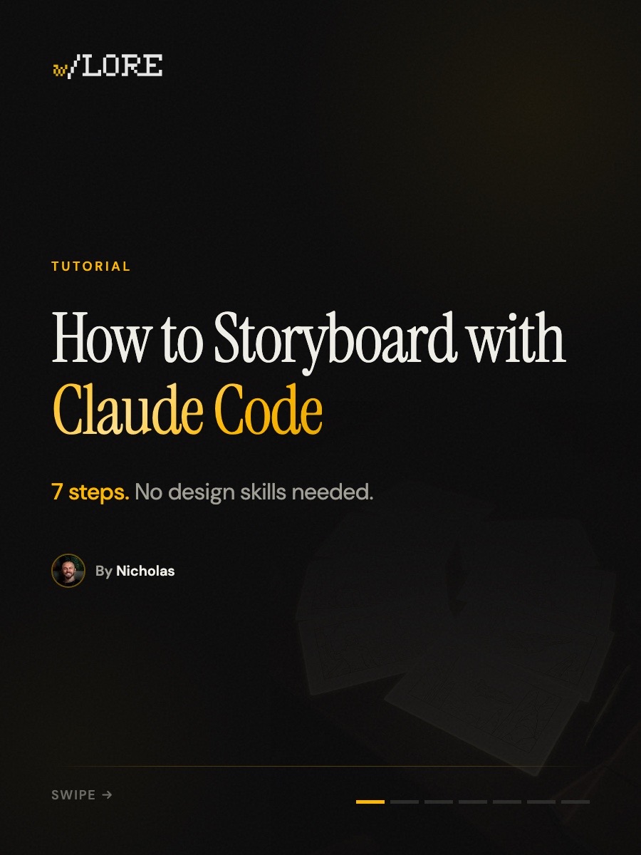 We built an AI storyboarding system that actually keeps characters consistent across every shot Most AI storyboards fail because theres no memory between generations So we created an element system lock reference images for each character first then inject them into every scene The result cinematic storyboards in minutes not days We packaged the full workflow as a free Claude Code skill Link in bio to grab it Swipe to see how it works CreativeTools Storyboarding AIVideo WithLore AItools
