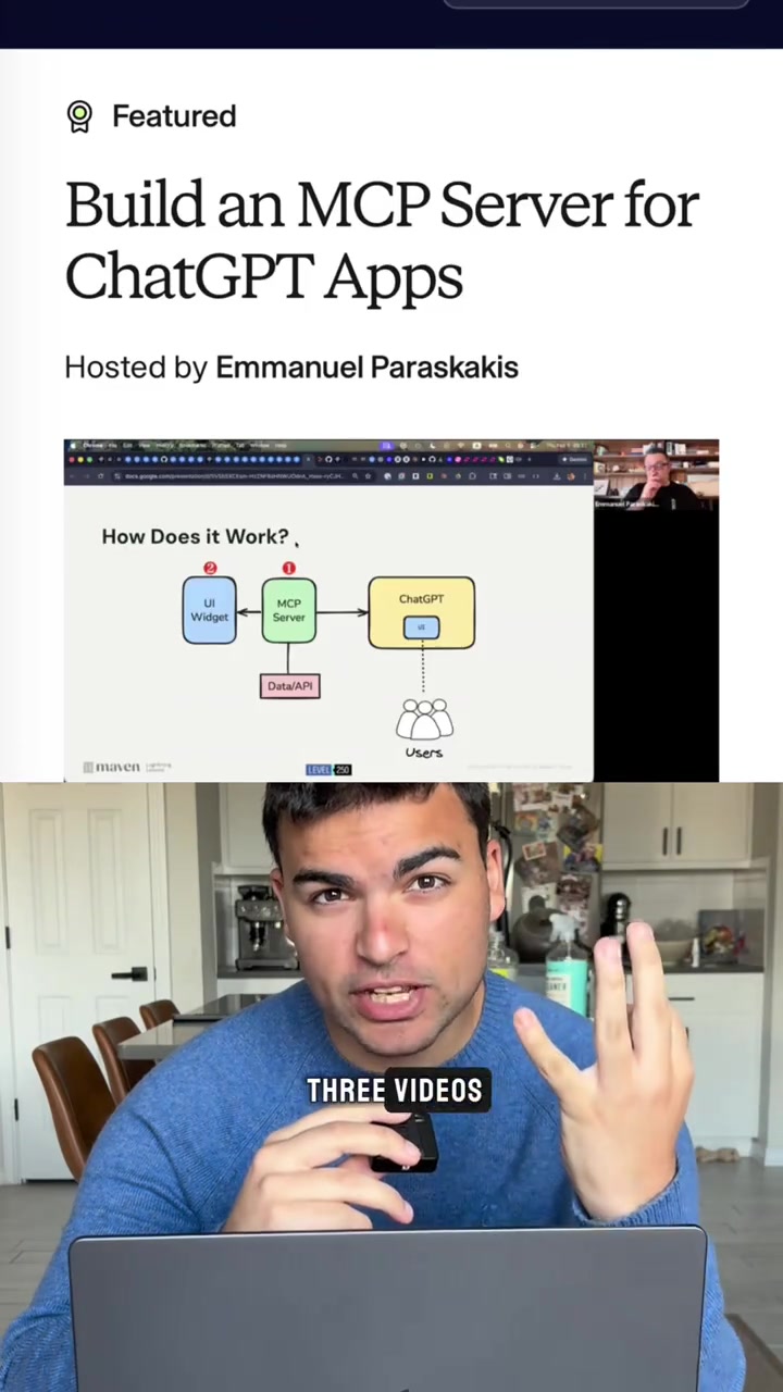 3 videos to learn how to build ChatGPT apps All free lectures on Maven you can find them at my link in bio chatgpt maven ai openai