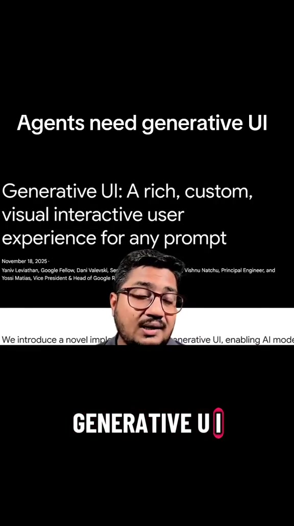 Agents need generative UI ai aiagents coding chatgpt learntiktok