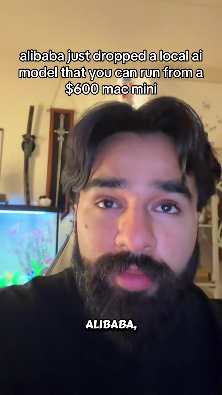 Running a local model is usually super expensive because you need to buy those crazy expensive Mac studios or other setups that might cost upwards of like 5000 to 10000 But Alibaba just dropped a local model that is so small that you can run it on a 600 Mac mini comfortably Im gonna test it out over this next week and Ill let you know how good it is If you like me and didnt want to spend a bunch of money on a local model and just bought the Mac mini instead with a good subscription this is a good alternative for you to run two models on one machine and to offload some work to the local model that doesnt cost any money openclaw aiagent ai claude