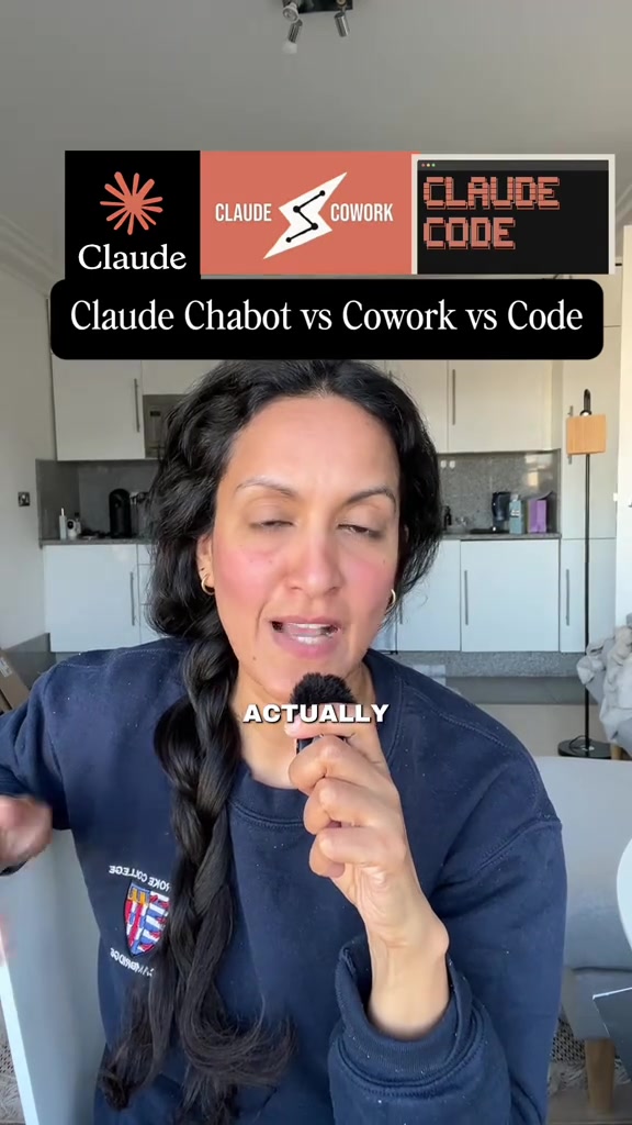 Claude chatbot vs Claude Cowork vs Claude Code Which one should you use for what Correction Cowork can read and organize your emails NOT actually send them ai claude anthropic claudecode claudecowork Anthropicai Claude
