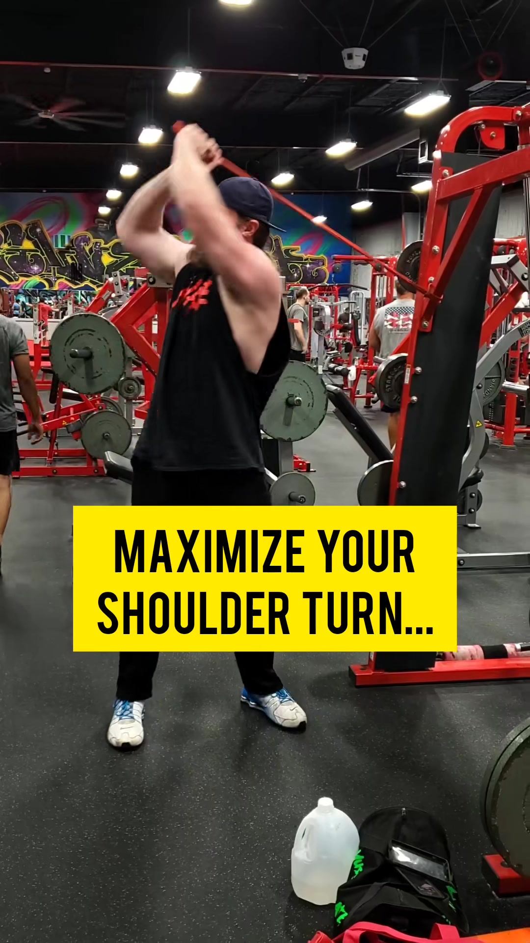 Easily mak a bigger shoulder turn by adding this top of the backswing...