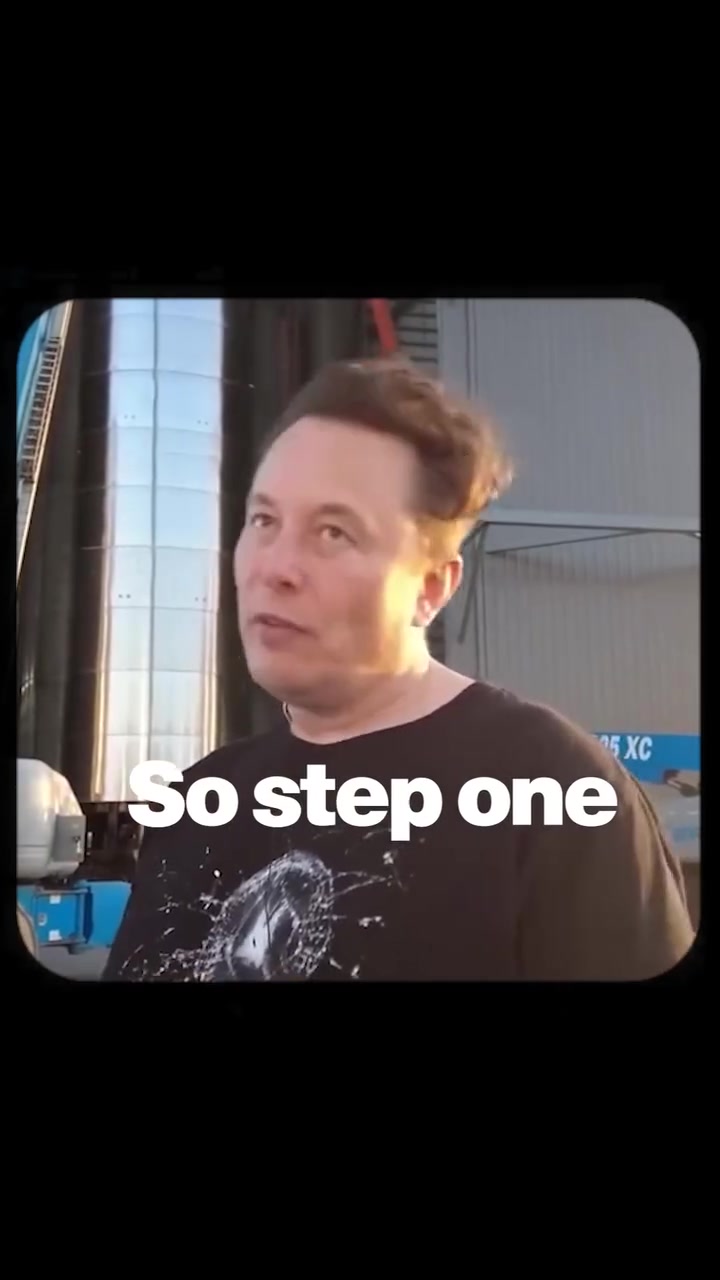 555K views · 6K reactions | 🚀 Elon Musk’s Productivity Code: Why Most People Build the Wrong Thing Tesla and SpaceX CEO Elon Musk says 99% of teams waste time optimizing systems that shouldn’t even exist. His five-step process for innovation flips the entire engineering mindset upside down — and it might explain why SpaceX landed rockets while others burned billions. Here’s how Musk breaks it down: ✔ Step 1: Question every requirement — even if it came from your boss or an expert. Most are wrong. ✔ Step 2: Delete unnecessary parts or steps. If you never add things back, you’re not deleting enough. ✔ Step 3: Optimize — but only after you’ve questioned and deleted. ✔ Step 4: Accelerate cycle time. Speed matters, but never before simplification. ✔ Step 5: Automate. Only automate what’s worth existing. Musk admits he’s made every mistake — automating before simplifying, scaling before deleting. But this exact mindset built SpaceX rockets, Tesla factories, and the world’s fastest iteration culture. This process isn’t just for engineers. It’s for creators, entrepreneurs, and anyone building something new. If you’re busy improving — ask yourself: Should this even exist? 👉 Save this post to revisit before your next big project. 💬 What step do you find hardest — deleting, questioning, or slowing down before speeding up? Comment below 👇 Hashtags: #ElonMusk #SpaceX #Tesla #Innovation #Engineering #Productivity #Optimization #Leadership #Mindset #BusinessGrowth #TechTrends #Entrepreneurship #BuildBetter #InnovationProcess #LifeAdvice | Clearmatrix