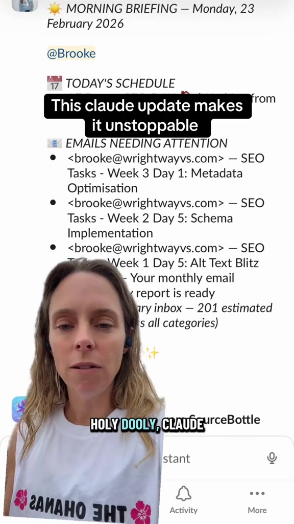 Claude is unstoppable Another feature from claude code now available to everyone Run scheduled tasks that connect with your tools This task scans my Gmail calendar everyday and gives me a morning briefing in slack everyday at 7am Wanna learn how to use all the amazing claude features for you use cases Drop CLAUDEMASTERCLASS below for the link ai aitools learnai techtok AIForBusiness