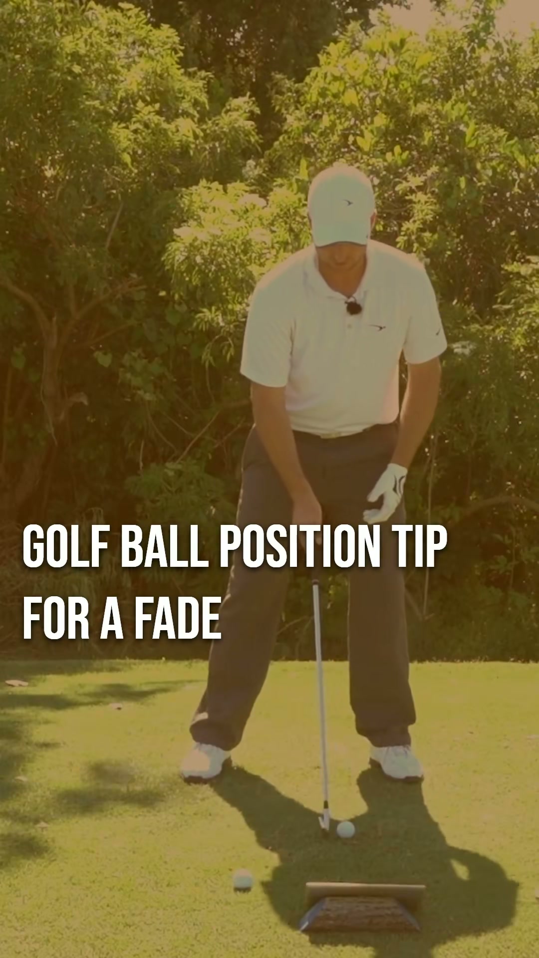 Want a fade? Move the ball up in your stance, open your left foot, and swing leftward. Adjusting your setup can help you control the ball flight.