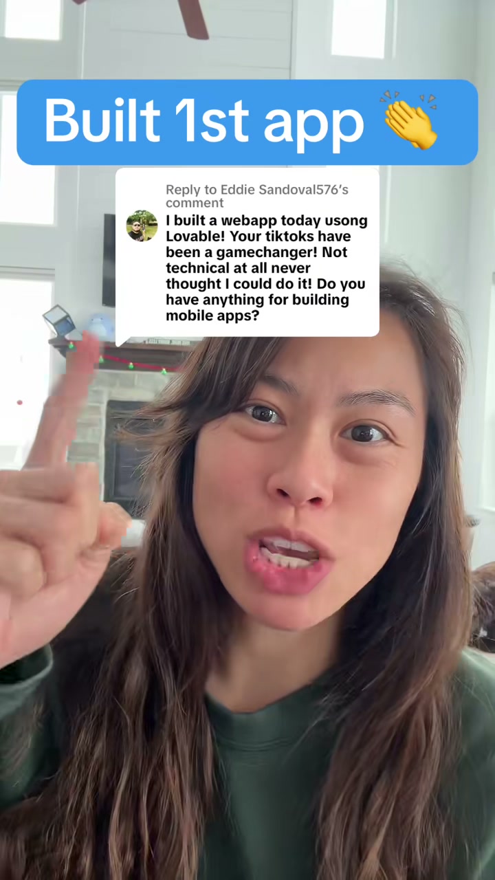 Replying to @Eddie Sandoval576 congratulations to Eddie, who built his first app ever, without any technical background, using AI tools like lovable! Although lovable doesn’t code native mobile apps yet, there are other options. I recommend starting with this YouTube video and following along, it uses ChatGPT for macOS and it’s native Xcode integration to build a fully functional mobile app in one hour. https://youtu.be/DBz04I98Urk?si=9k1_K1nz0zNpQ-hv - how do I use AI to code a mobile app for me? - Can AI build me an app if I have zero technical background? - What are the best AI tools to use to build web apps versus mobile apps?    ##ai##aitools##mobileapps##chatgpt##aitool##sabrinaramonov