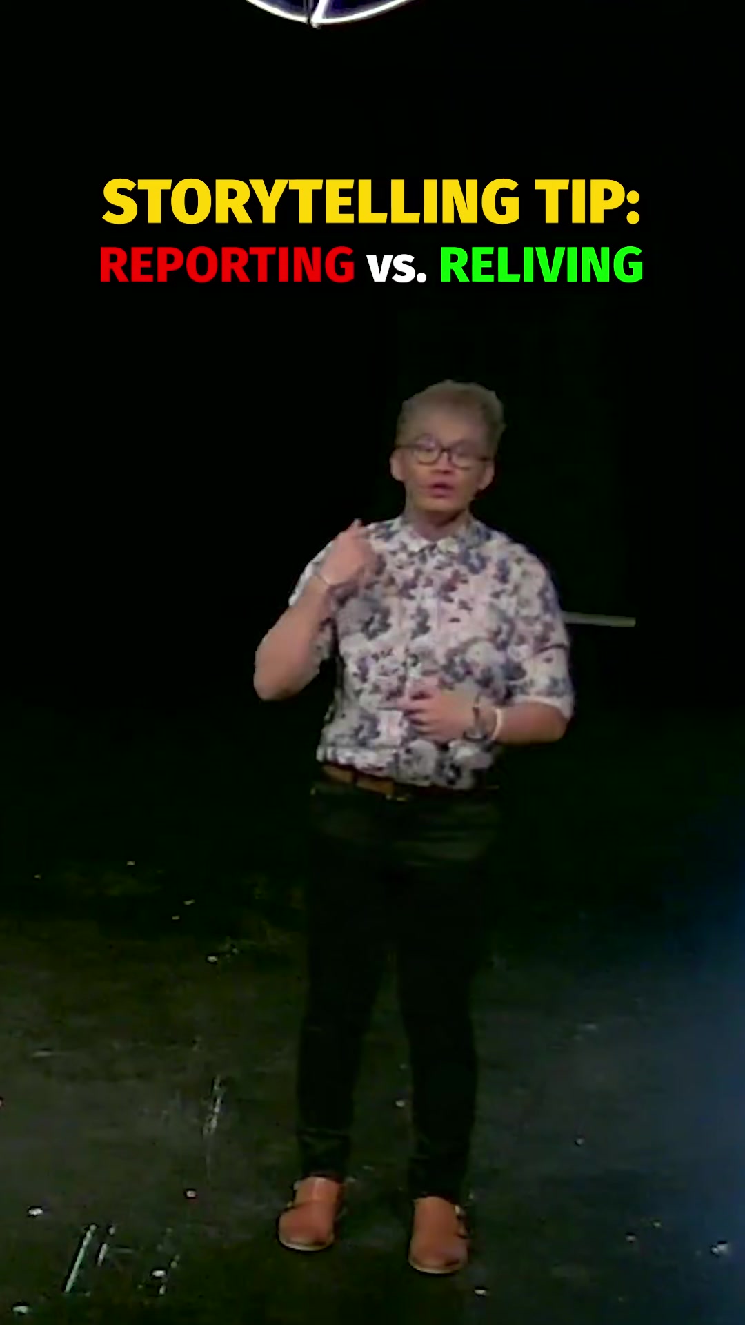 Don't just report the facts, actually relive the story! #storytellingtips #storytelling #communicationskills