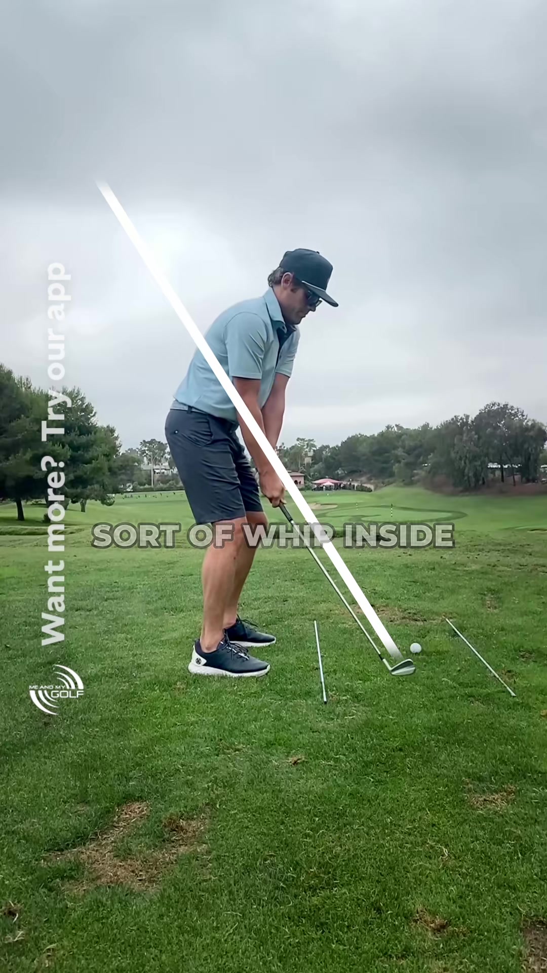Swing On Plane 🏌️‍♂️ If you want to hit the ball straighter you need to swing close to the plane Josh was a little inside in his takeaway which lead him to lift his hands and arms high at the top. From here you need to make some big adjustments to get back on plane. With Josh we focused more on getting the club more on plane throughout and getting his left arm a little lower at the top. The results were better ball striking and a much more neutral ball flight #golfball #golf #meandmygolf