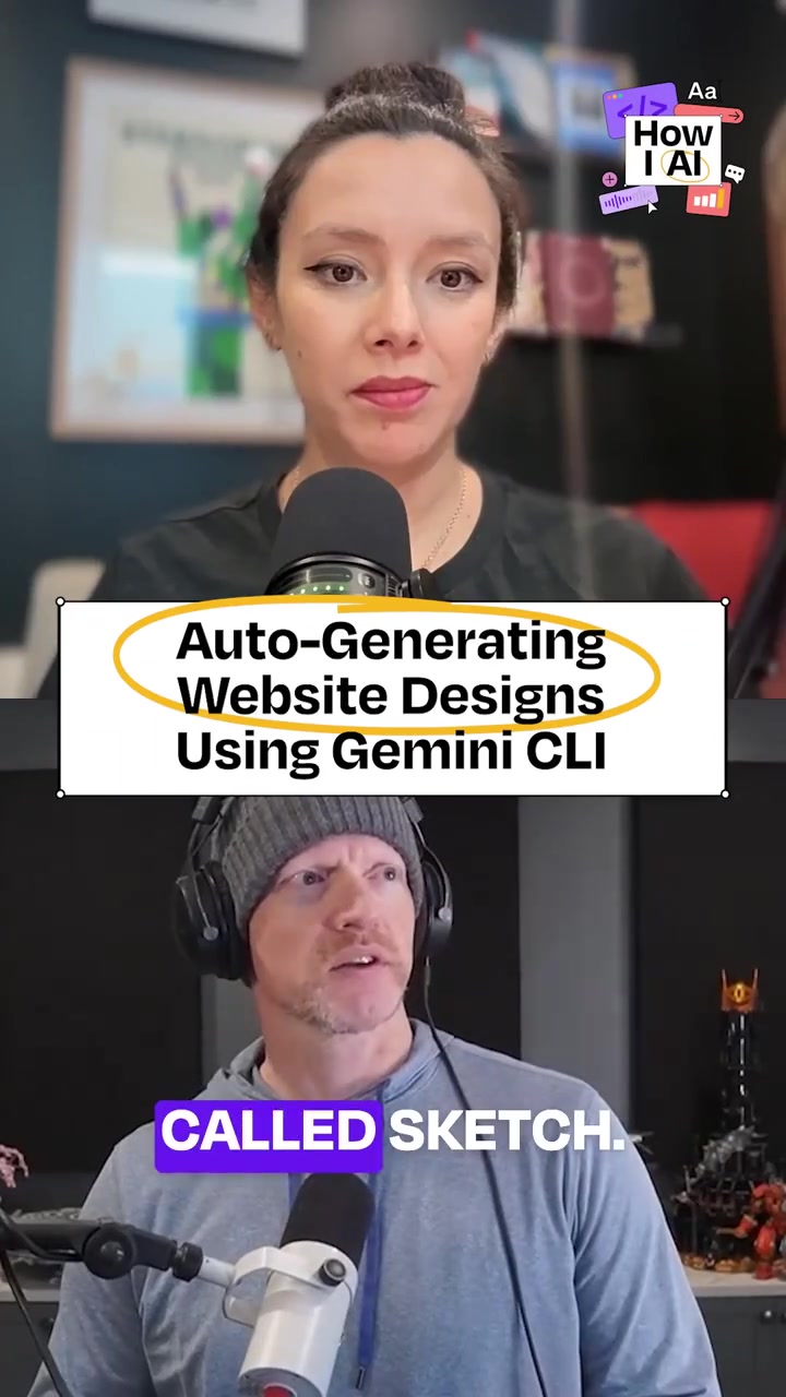 John built a CLI called Sketch that wraps Gemini with preloaded prompts Tell it a website type color scheme and number of variations it generates all of them The whole point stop reinventing your prompts every time Build small tools that remember them for you Full ep on YouTube in bio howiai gemini coding