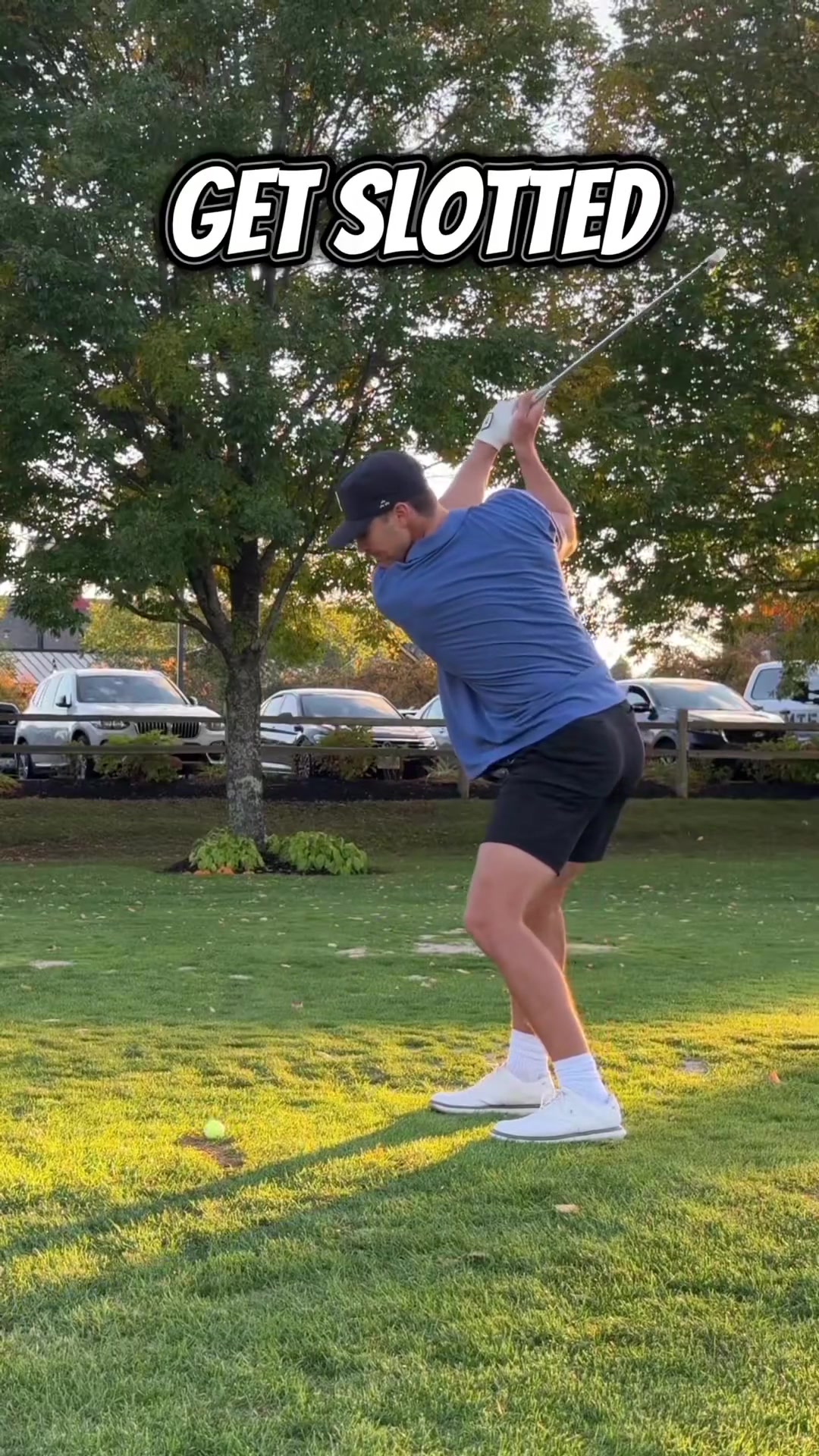 Get slotted. Left heel drives the hip back, right elbow stays bent an...