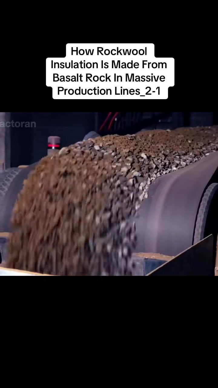 How Rockwool Insulation Is Made From Basalt Rock In Massive Productio...