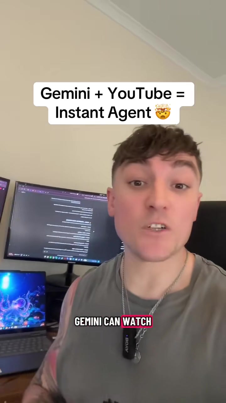 Gemini + YouTube = Instant Agent 🤯 Gemini can watch any YouTube video...