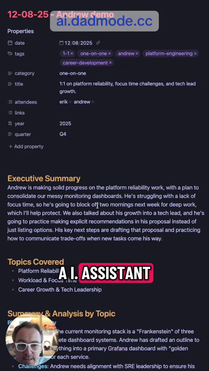 Transcript → Obsidian meeting note with n8n + Gemini. Copy the workfl...