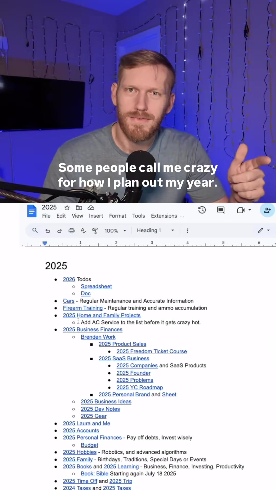 How I Plan Out My 2026 📅✨ I start with one master Google Doc for the ...